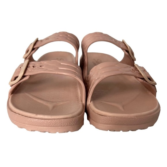 Skechers Luxe Foam Sandals Sliders Womens Size UK 8 Dusky Pink Buckle Fastening - Picture 6 of 12